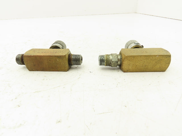 Parker PN400B Flow Control Needle Valve 1/4" NPT 2000PSI Lot of 2