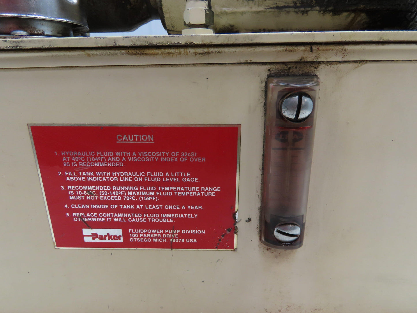 Parker PVP1610B4R212 Hydraulic Power Unit 1000PSI 5.8GPM 7 Gallon Tank 230/460V