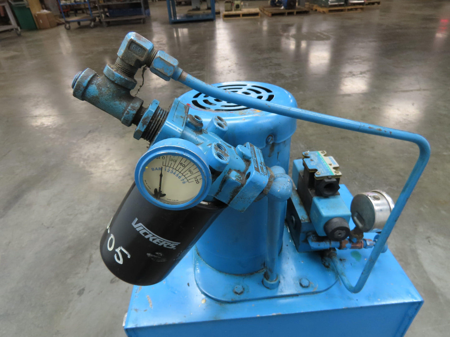 Vickers V101P2P1C20 Hydraulic Power Unit 7.3GPM 2500PSI 2Hp Motor 230/460V 3Ph