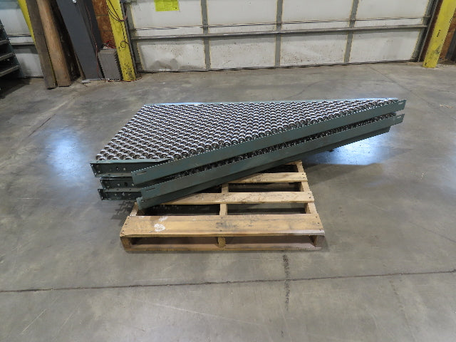 Hytrol 36"x75"L Butt Spur Skate Wheel Roller Conveyor 30° Diverter 3-Sections
