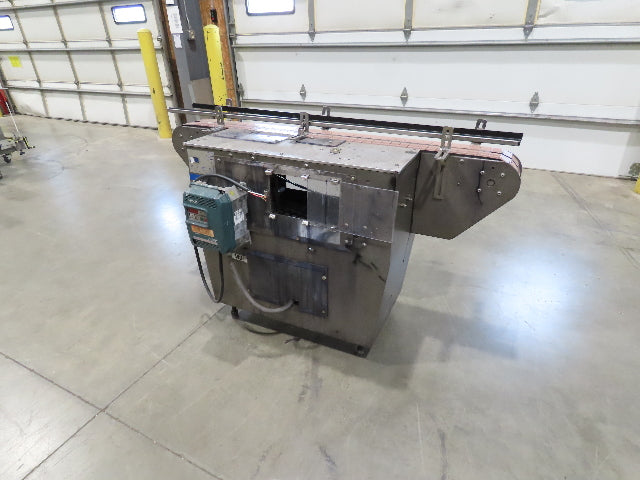 64" Tabletop 3" Double Belt Bottle Conveyor 0-100 FPM Variable Speed Chain Drive