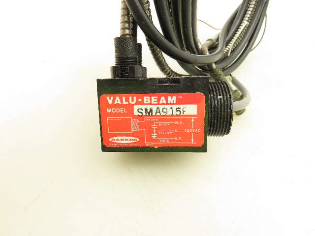 Banner SMA915F Valu-Beam Fiber Optic Photoelectric Sensor 120V
