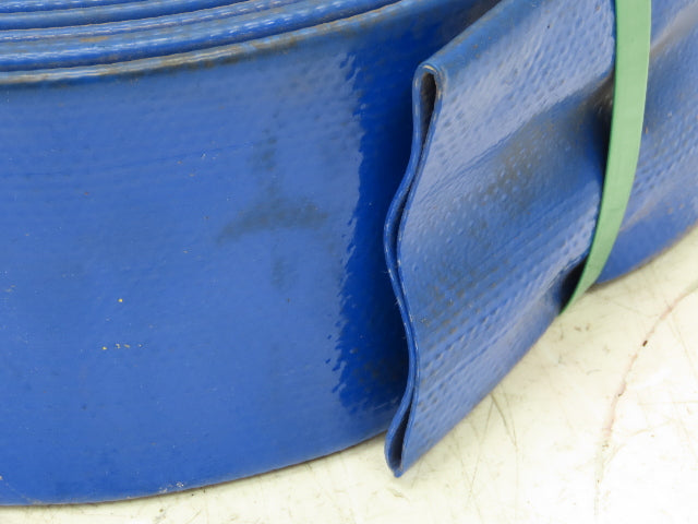 3" Layflat Blue PVC Water Delivery Irrigation Discharge Hose 100'