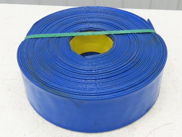 3" Layflat Blue PVC Water Delivery Irrigation Discharge Hose 100'