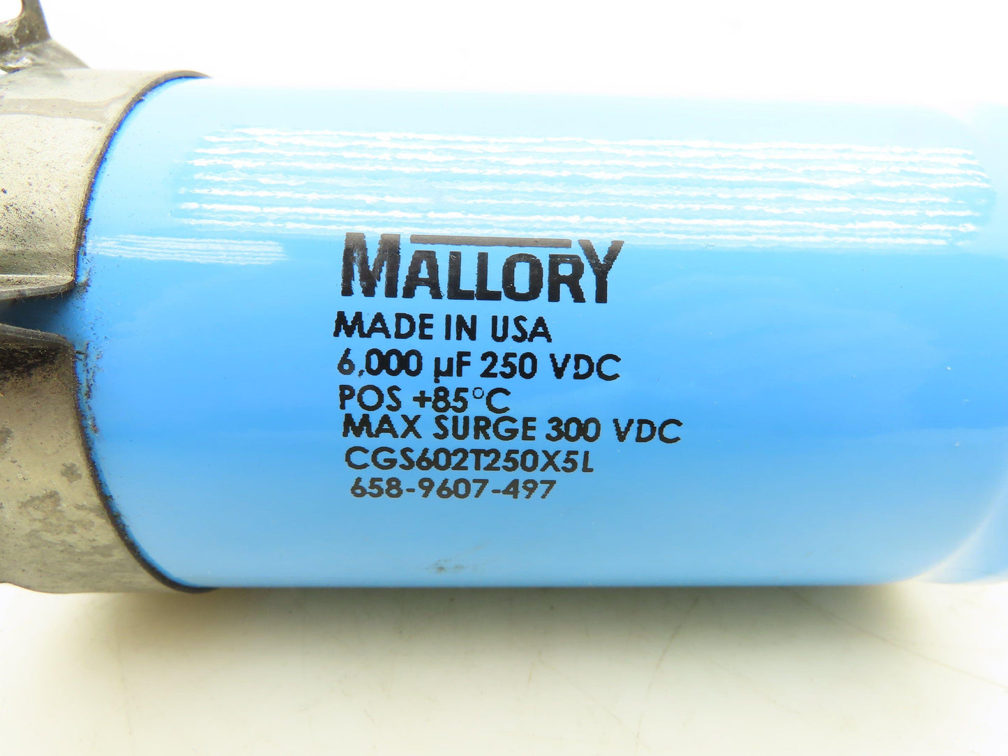 Mallory CGS602T250X5L Aluminum Electrolytic Capacitor 250VDC 6000 MFD
