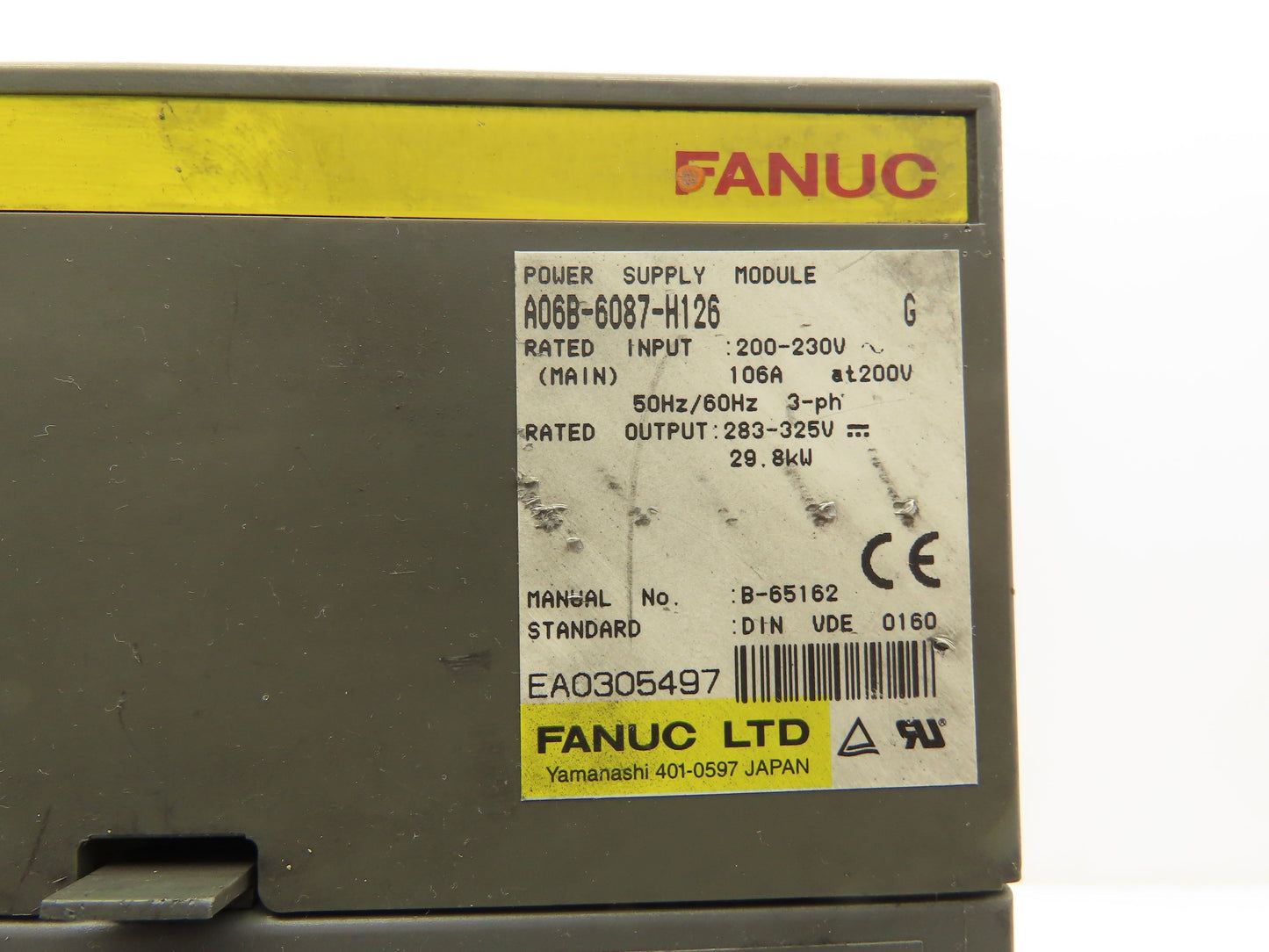 Fanuc A06B-6087-H126 Power Supply Module 325V 29.8kW Ser G