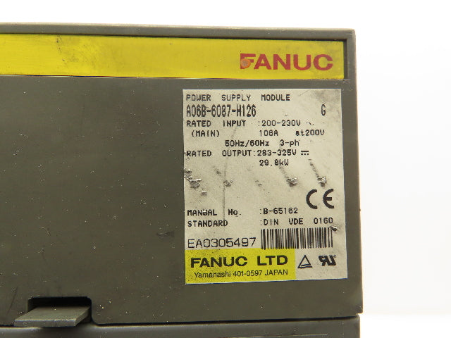 Fanuc A06B-6087-H126 Power Supply Module 325V 29.8kW Ser G