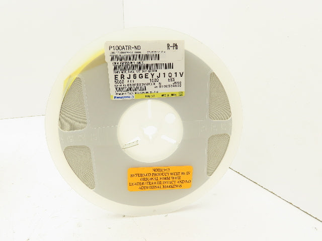 Panasonic ERJ6GEYJ101V Fixed Metal Glaze Flat Chip Resistor 100 Ohms 5000 Pcs