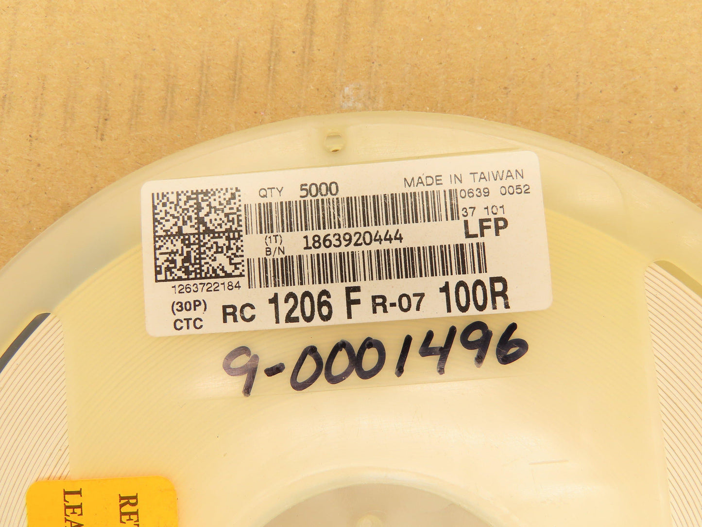 Yageo 1206FR-07100RL Chip Resistor Tape And Reel 100 Ohms ± 1% 1/4W 4500 Pcs