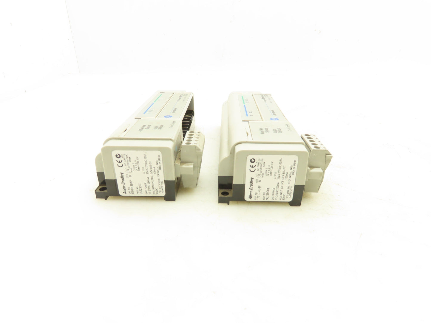 Allen Bradley 1791D-4B4P DeviceNet 4 Channel I/O PLC Module Ser B Lot of 2