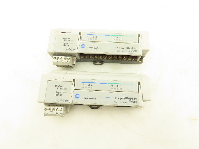 Allen Bradley 1791D-4B4P DeviceNet 4 Channel I/O PLC Module Ser B Lot of 2