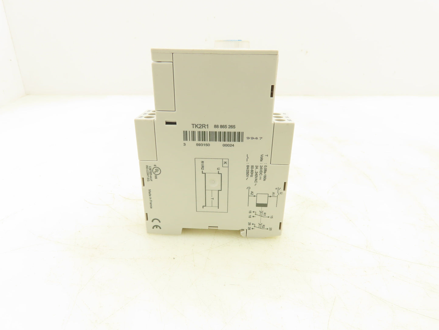 Crouzet TK2R1 Time Delay Relay 0.08-160s 240VAC 8A 24VDC Coil