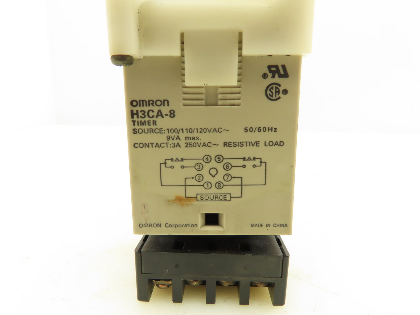 Omron H3CA-8 7-Range Timer Relay Module 120V 8-Pin Socket Lot of 3