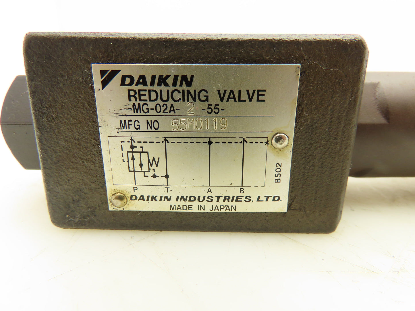 Daikin MG-02A-2-55 Hydraulic Pressure Reducing Stack Valve D03