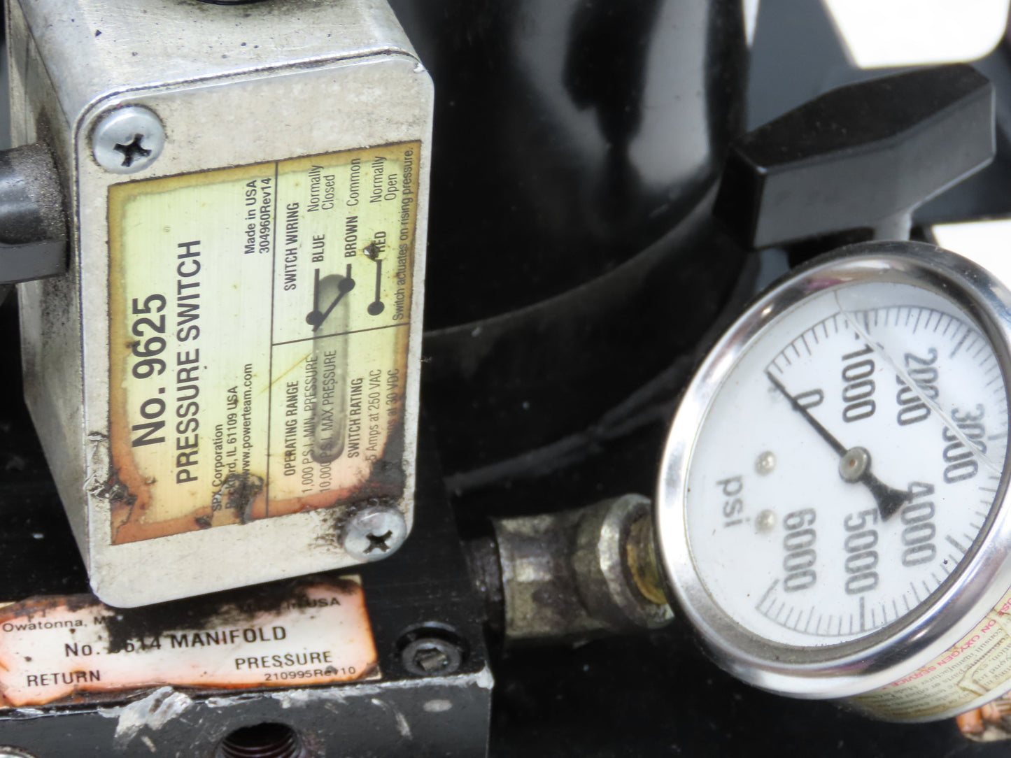 SPX Hytec 100888 Hydraulic Power Workholding Pump Unit 2.5gal 115V