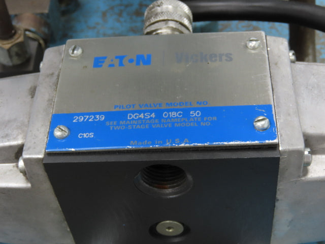 Vickers PVB6RSY21CM11 30gal Hydraulic Power Unit 6.5gpm 2000psi 1800rpm 5Hp 460V