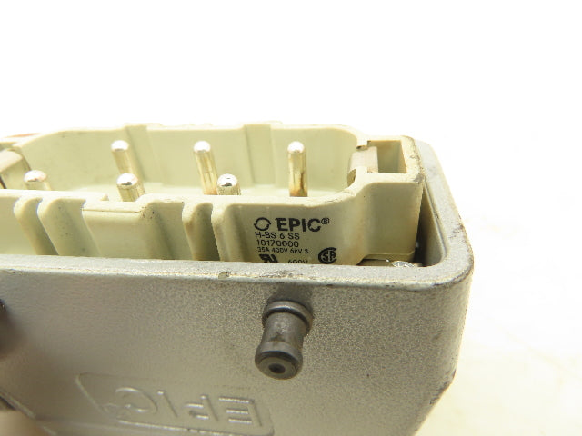 EPIC H-BS 6 SS Connector 6 Pin Plug Male/Female Hood Housing Set 35A 400V