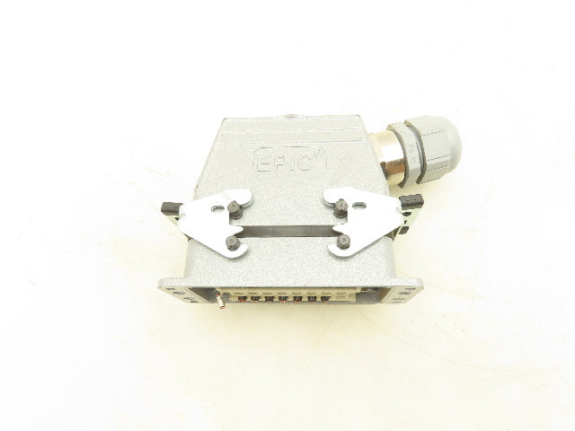 Epic H-BE 16 SS DR Connector 16 Pin Plug Male/Female Hood Housing Set 16A 500V