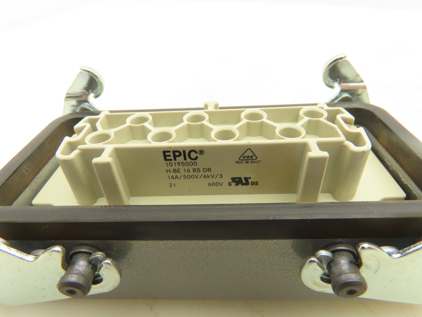 Epic H-BE 16 SS DR Connector 16 Pin Plug Male/Female Hood Housing Set 16A 500V