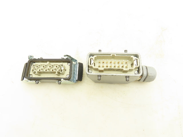 Epic H-BE 16 SS DR Connector 16 Pin Plug Male/Female Hood Housing Set 16A 500V