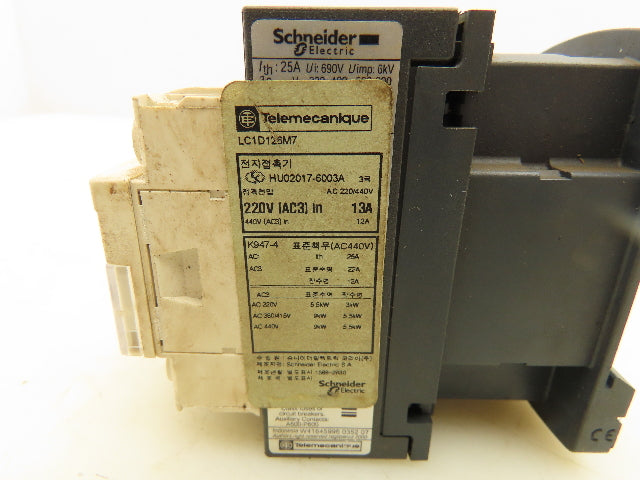 Schneider LC1D126M7 Contactor AC Switching 220V 13A