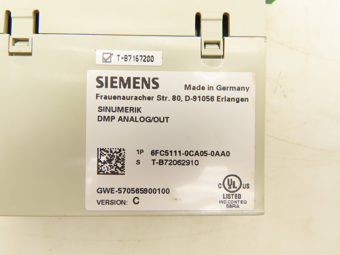 Siemens 6FC5111-0CA05-0AA0 Sinumerik DMP Analog/Out Compact 1 Analog