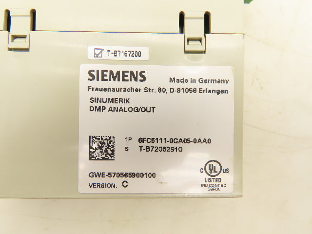 Siemens 6FC5111-0CA05-0AA0 Sinumerik DMP Analog/Out Compact 1 Analog