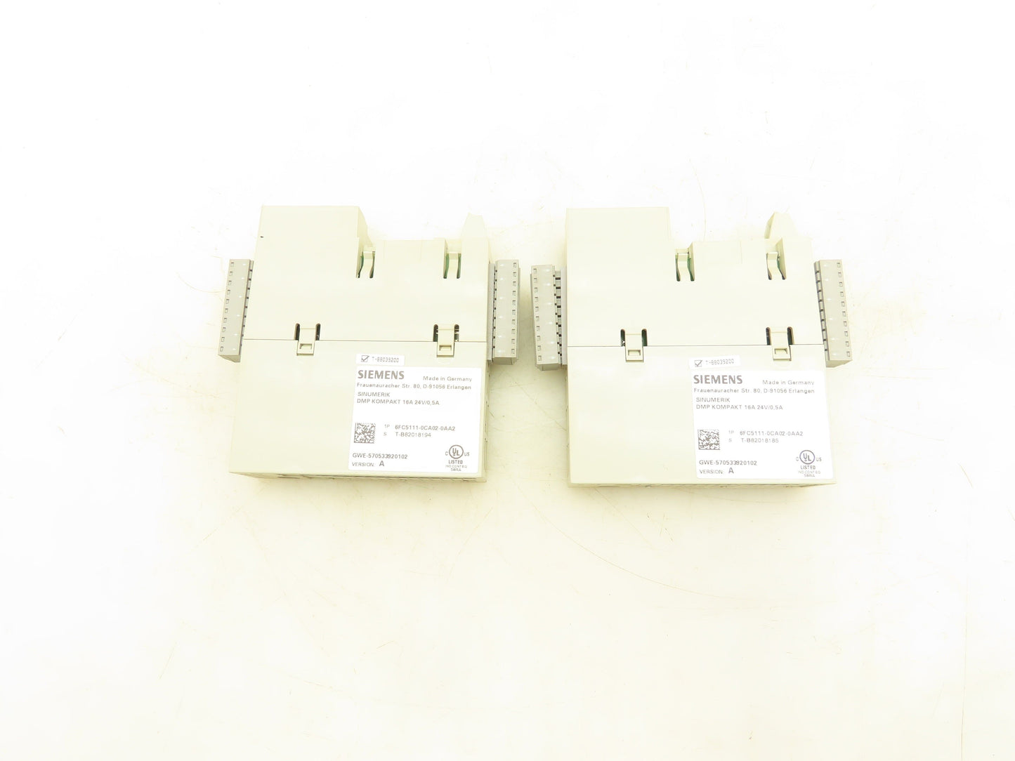 Siemens 6FC5111-0CA02-0AA2 Sinumerik DMP Kompakt Module 16A 24V Lot Of 2