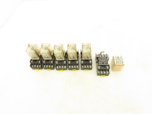 Weidmuller DRM570024LD Relay With Base 5A 24VDC 4 Contacts 14 Pin Lot Of 6