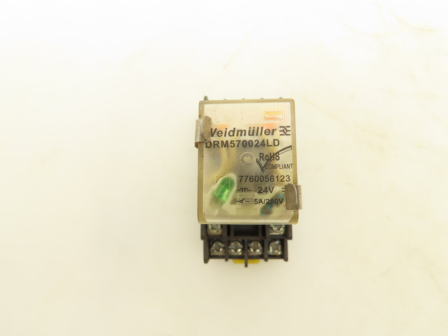 Weidmuller DRM570024LD Relay With Base 5A 24VDC 4 Contacts 14 Pin Lot Of 6