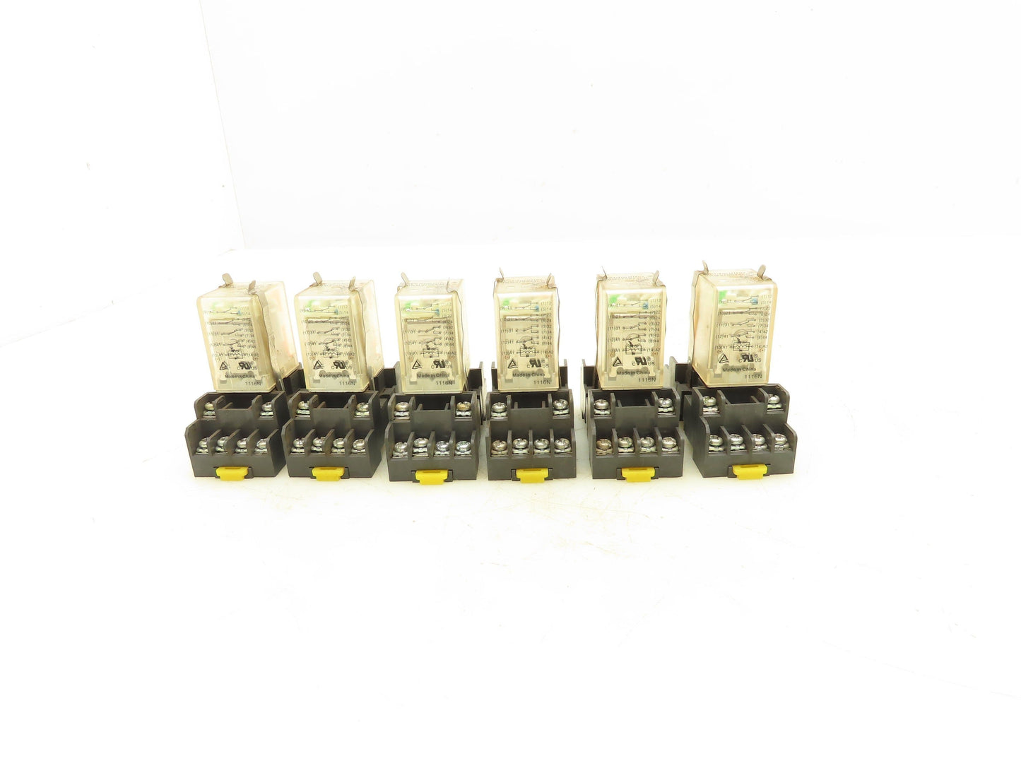 Weidmuller DRM570024LD Relay With Base 5A 24VDC 4 Contacts 14 Pin Lot Of 6