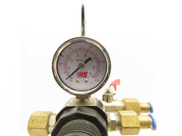Yearsway Pneumatic High Pressure Feed Canister 100 PSI Guage