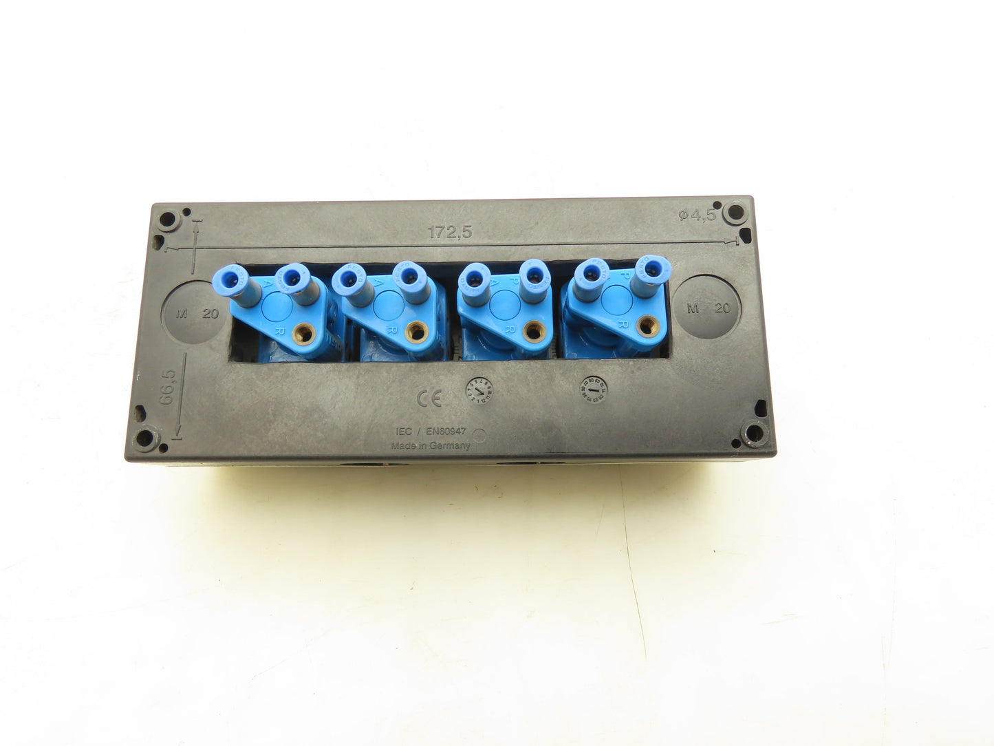Festo 6817 SV-3-M5 4-Station Pneumatic Pushbutton Manual Valve Control Panel