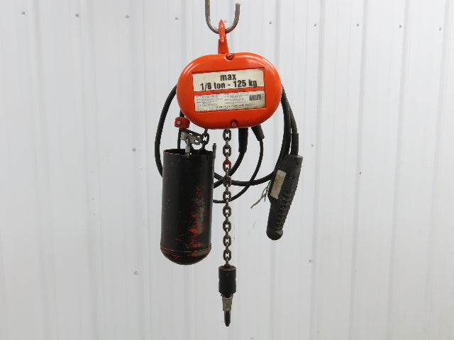 CM Lodestar A Electric Chain Hoist 1/8 Ton 250 LB 32 FPM 9' Lift 7' Control 3PH