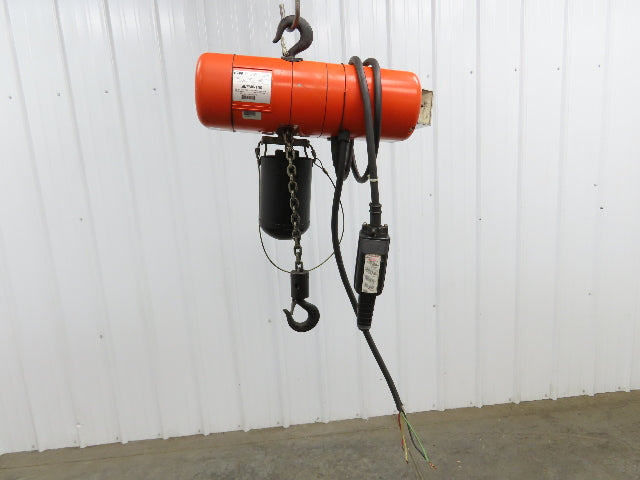 CM Lodestar Electric Chain Hoist 1/8 Ton 32 FPM Variable Speed 9' Lift 460V
