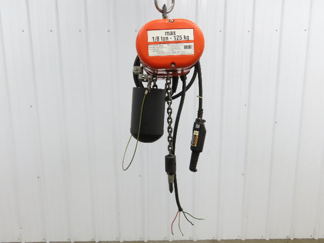 CM Lodestar Electric Chain Hoist 1/8 Ton 32 FPM Variable Speed 9' Lift 460V