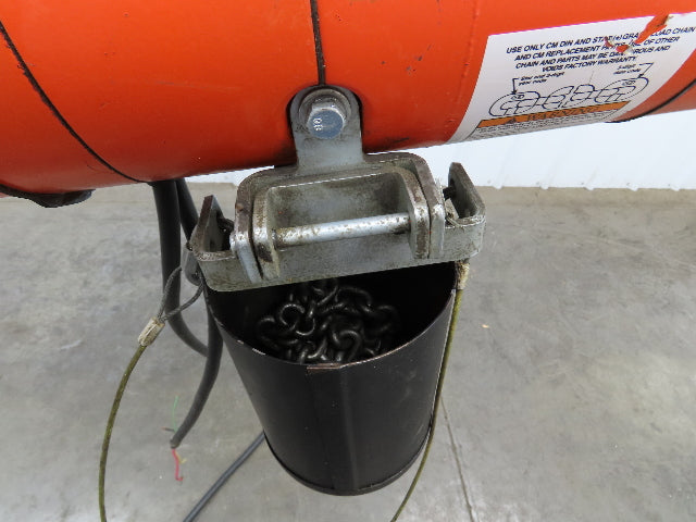CM Lodestar Electric Chain Hoist 1/8 Ton 32 FPM Variable Speed 9' Lift 460V