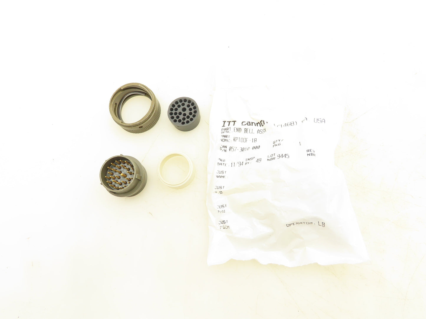 Amphenol Industrial MS3116F18-30P 30 Position Circular Male Socket Lot Of 9