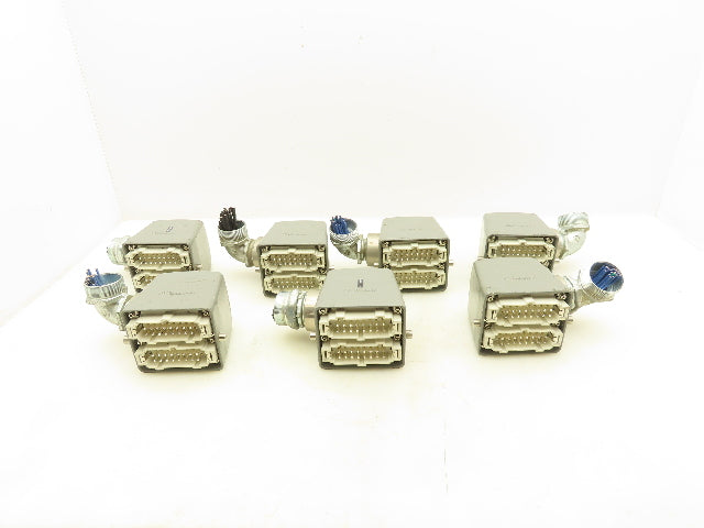 GW Connect GWD32 Heavy Duty Power Connector Male 32 Pin Hood Side Entry Lot Of 7