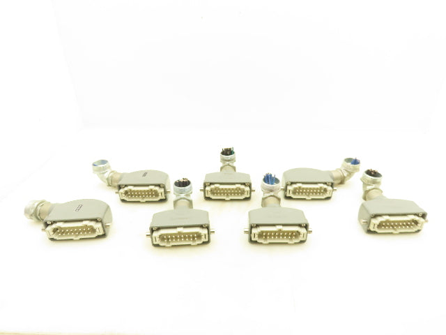 GW Connect GWD32 Heavy Duty Power Connector Male 16 Pin Hood Side Entry Lot Of 7