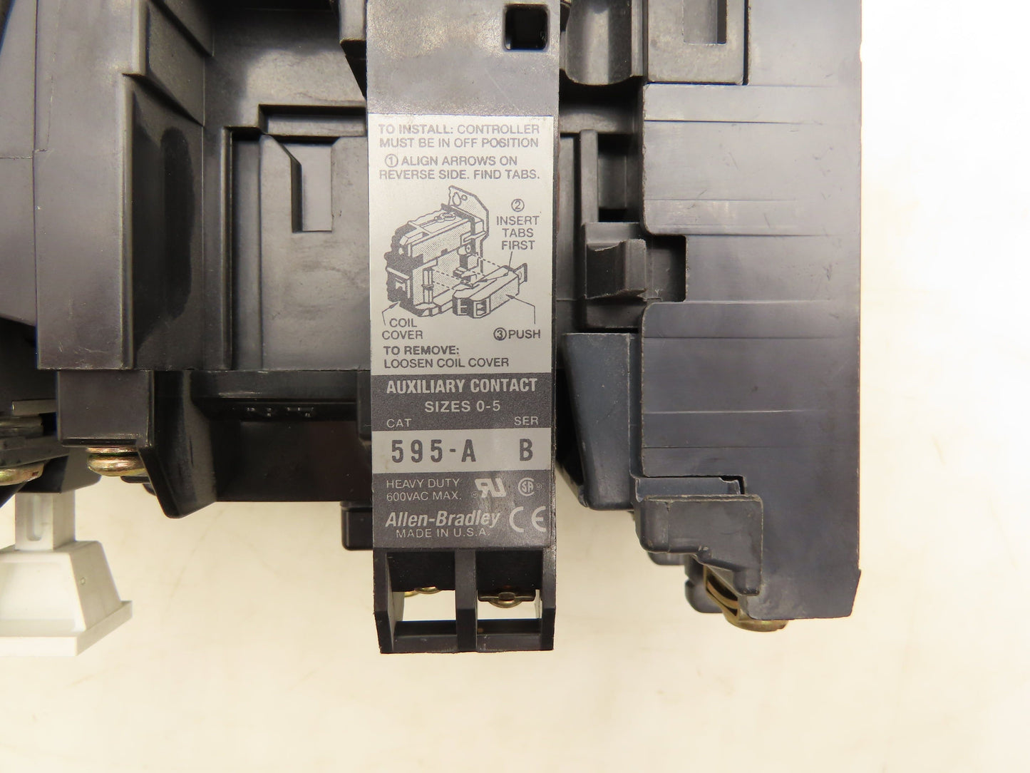 Allen Bradley 509-AOXD Starter Non Reversing 120V Coil 600VAC 18A 1HP Ser.B
