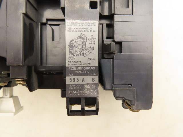 Allen Bradley 509-AOXD Starter Non Reversing 120V Coil 600VAC 18A 1HP Ser.B