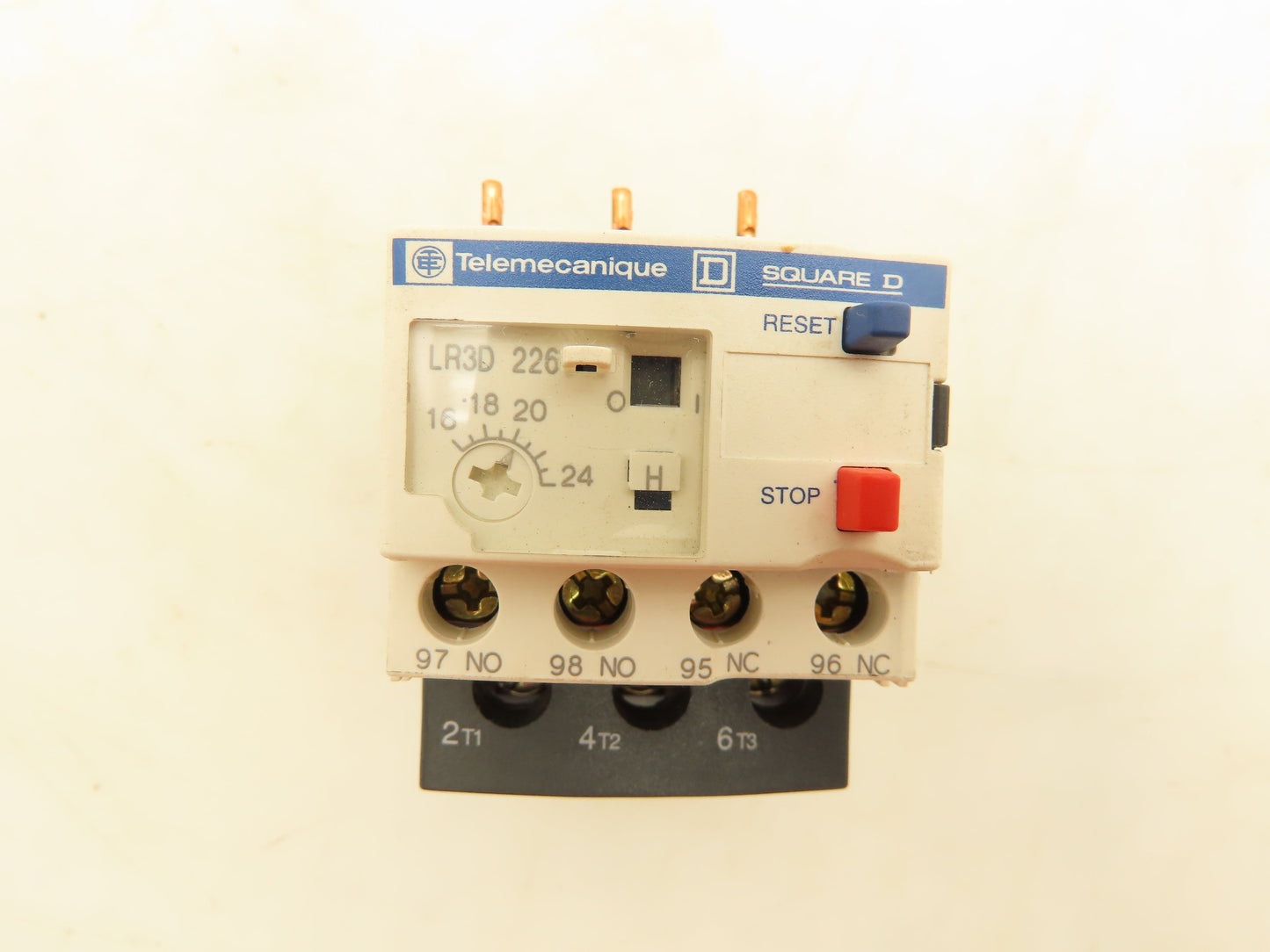 Schneider LR3D226 Thermal Overload Relay 600VAC 16-24A 3 Pole 1NO 1NC