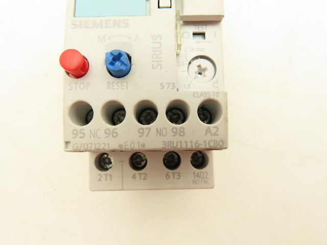 Siemens 3RT1015-1AF01 Contactor 110VAC 7A 3 Pole 1NO With Relay 1.8-2.5A 600V