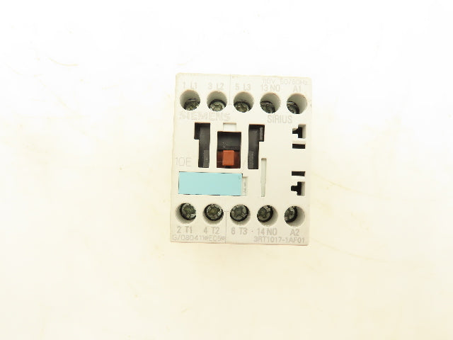 Siemens 3RT1017-1AF01 Contactor 110V 12A 3 Pole 10HP Max