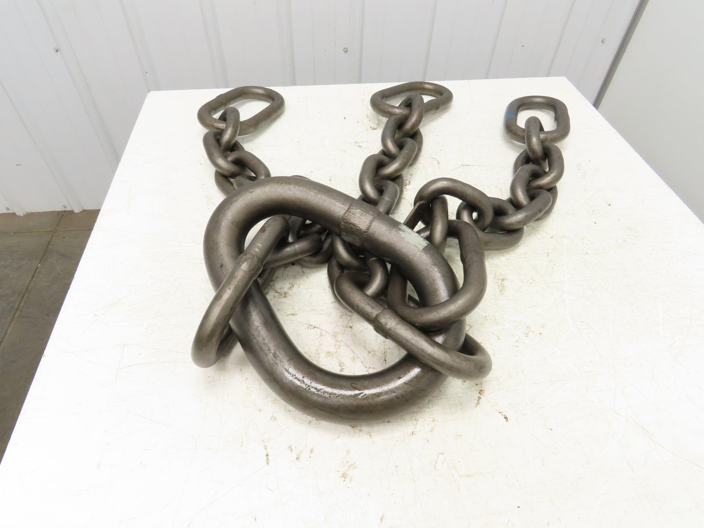 62T Sz 1 Grade 8 Steel 3-Leg Chain Lifting Rigging Sling 3' 10" Reach WLL 124700