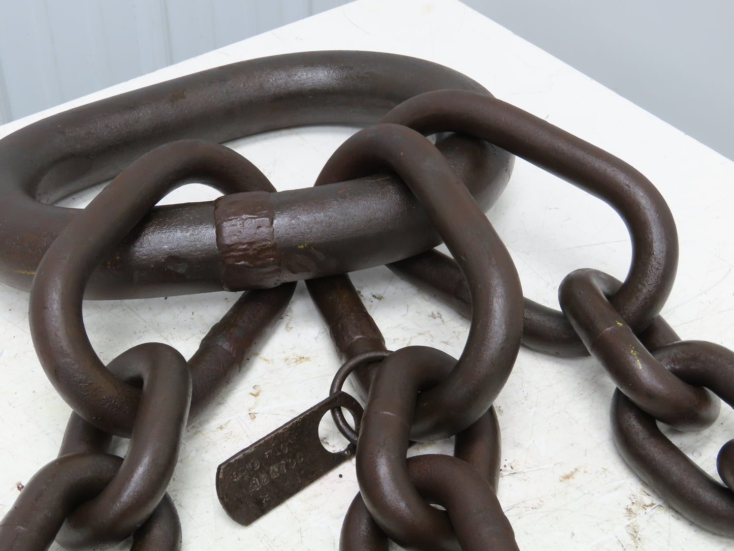 62T Sz 1 Grade 8 Steel 3-Leg Chain Lifting Rigging Sling 3' 10" Reach WLL 124700