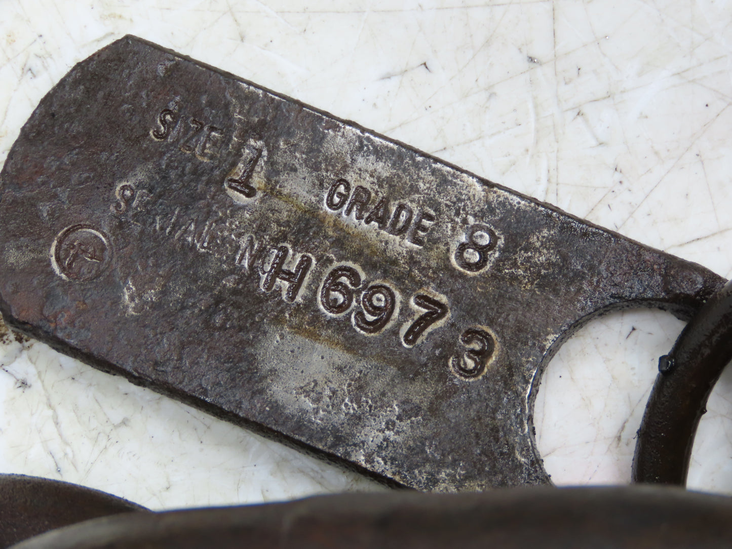 62T Sz 1 Grade 8 Steel 3-Leg Chain Lifting Rigging Sling 3' 10" Reach WLL 124700