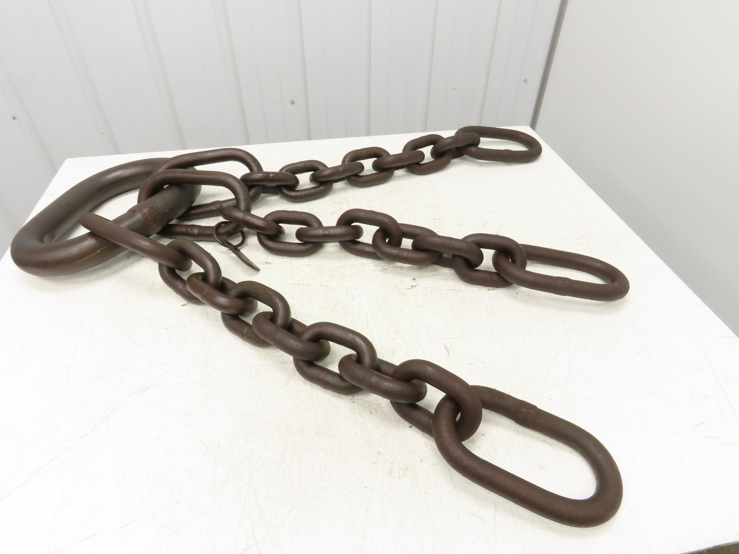 62T Sz 1 Grade 8 Steel 3-Leg Chain Lifting Rigging Sling 3' 10" Reach WLL 124700