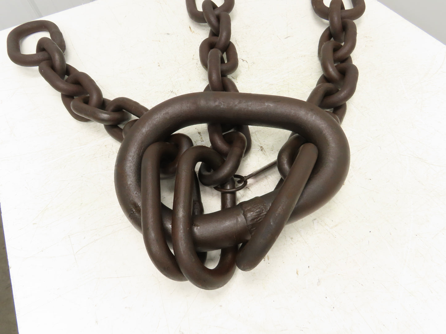 62T Sz 1 Grade 8 Steel 3-Leg Chain Lifting Rigging Sling 3' 10" Reach WLL 124700